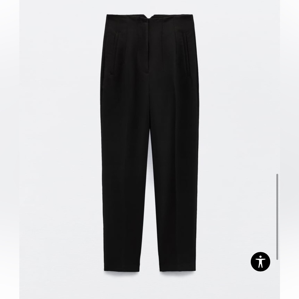 Zara high waisted pants (black)